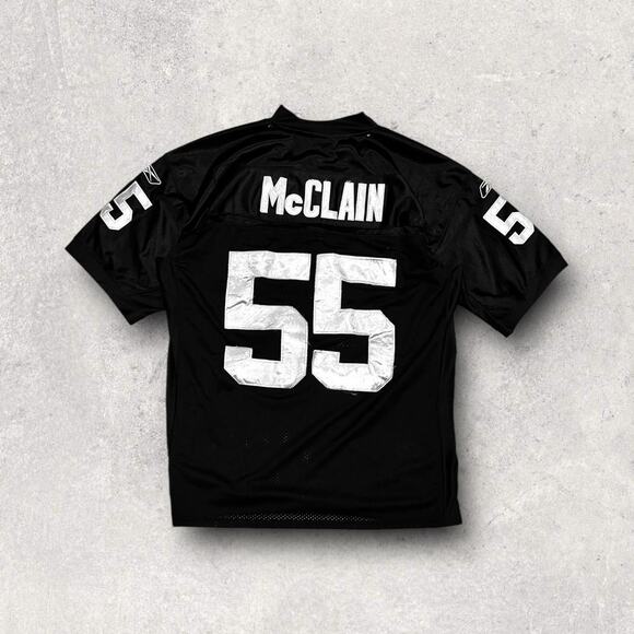 ★ Reebok x NFL Las Vegas Raiders Rolando Mcclain  Black & White Jersey ★ - Picture 3 of 7